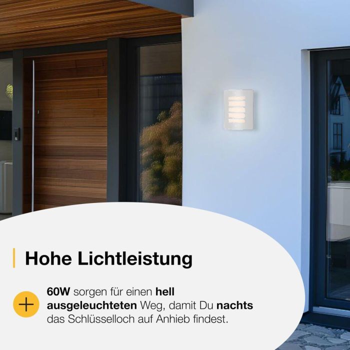 Brilliant Lámpara de Pared TODD-Outdoor con Detector H29cm Blanco Brillante 6