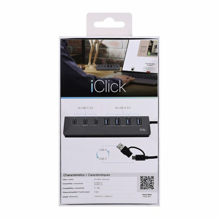 Hub USB T'NB HUBUSB7ALCU 1