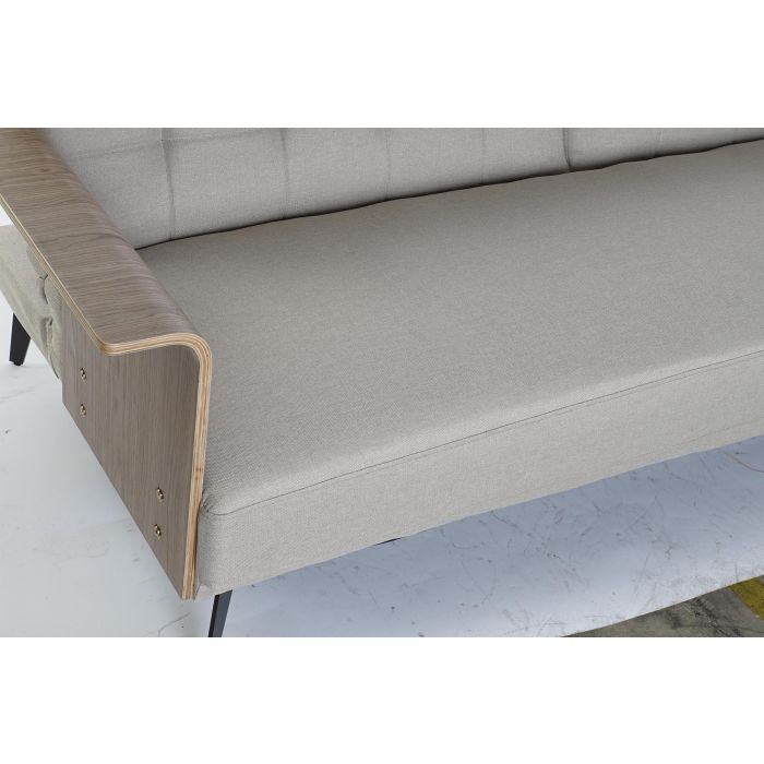 DKD Home Decor Sofá Cama Urban Beige y Marrón de Eucalipto y Poliéster Desmontable 203x87x81 cm Alt. asiento 41 cm 1 DKD Home Decor Sofá Cama Urban Beige y Marrón de Eucalipto y Poliéster Desmontable 203x87x81 cm Alt. asiento 41 cm 1
