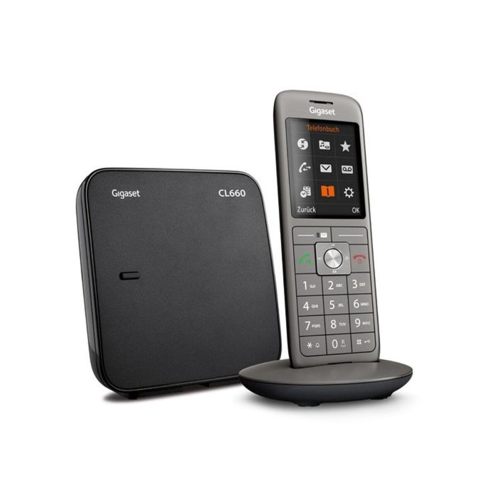 Gigaset CL 660 A Duo Teléfono Fijo Inalámbrico Antracita con Contestador Automático 55min, Pantalla Color 2.4", Agenda 400 Contactos y Conexión PC USB 2