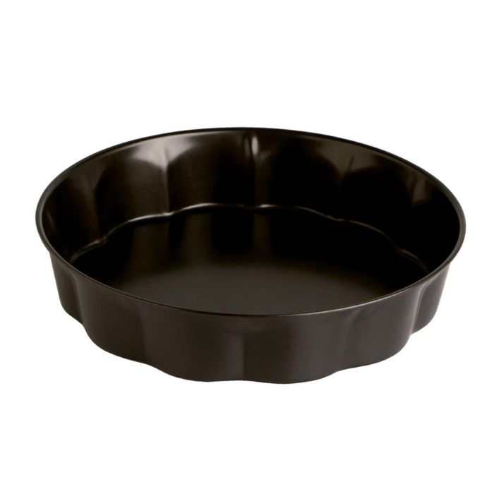 Quid Molde Tarta Hondo Antiadherente Acero Pintado Negro Apto Horno Lavavajillas 28x5 cm Sweet Grey