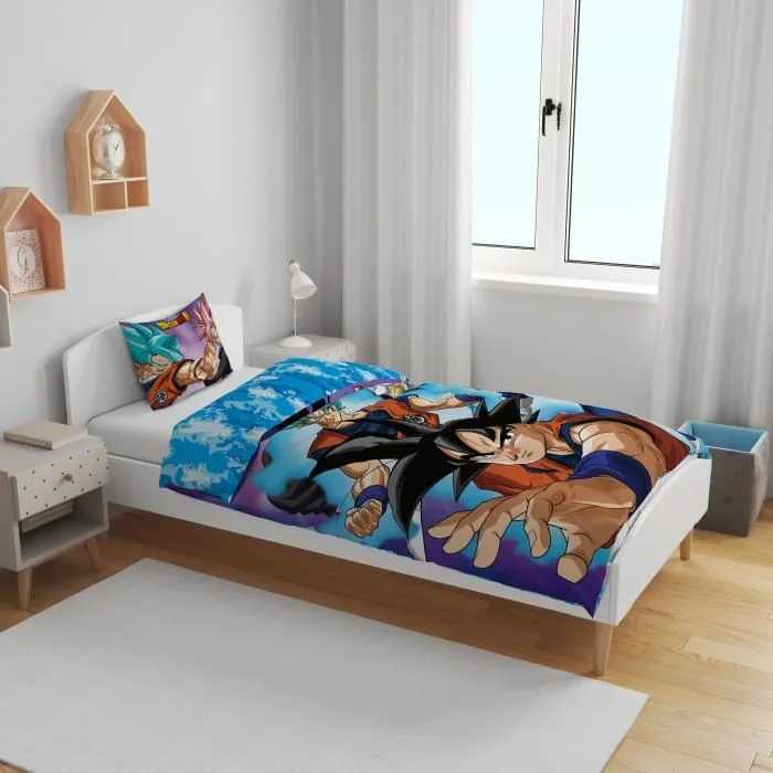 Dragon Ball Z Juego de Cama Son Goku vs Goku Rosé Microfibra 140 x 200 cm + 1 Funda Almohada 63 x 63 cm 1