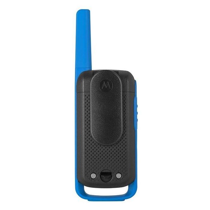 Motorola Walkie Talkie T62 Azul - PMR446, 16 Canales, 121 Códigos de Privacidad, Pantalla LCD, USB 2