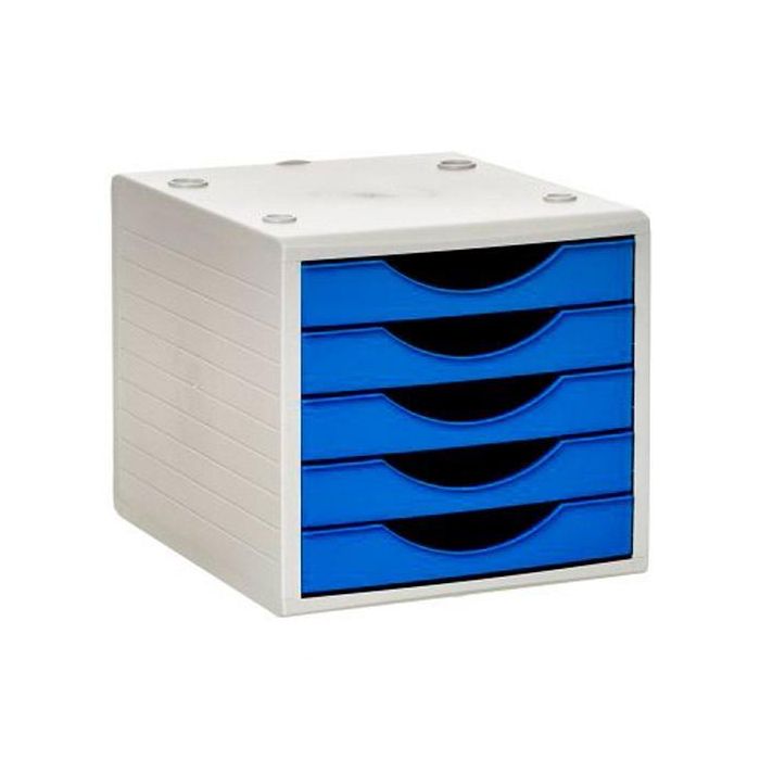 Archivo 2000 Módulo Archivotec 5 Cajones para Din A4, Fólio y Subcarpeta 340x270x260 mm Lagoon
