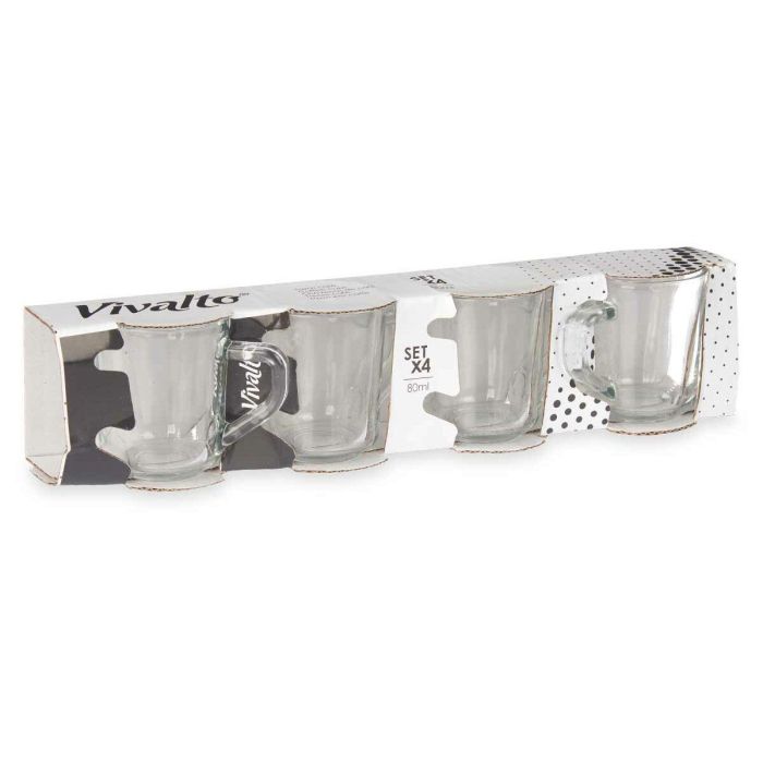 Juego de Tazas de Café Vivalto RYG2046 Transparente Vidrio 80 ml (24 Unidades) 3