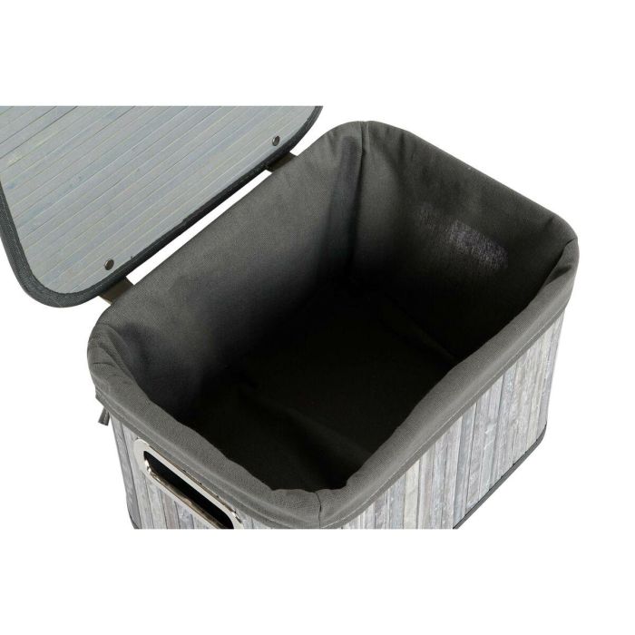 Juego de Cestas DKD Home Decor Blanco Gris Bambú Madera MDF 51 x 35 x 33 cm 4 Juego de Cestas DKD Home Decor Blanco Gris Bambú Madera MDF 51 x 35 x 33 cm 4