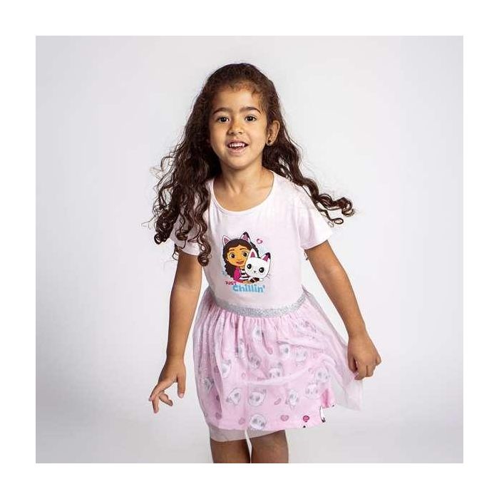 Cerdá Vestido Fantasía Single Jersey Gabby's Dollhouse Niña Rosa Talla 2 Años 2