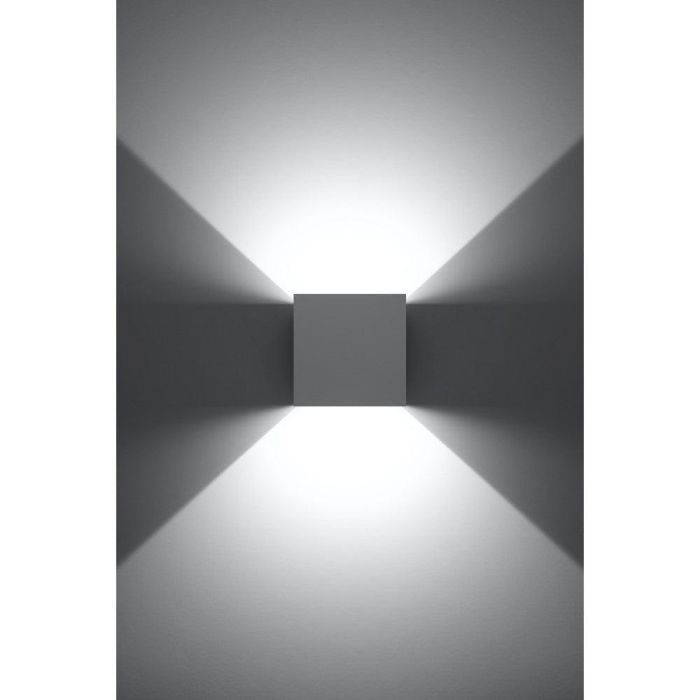 BOW SOL-SL.0544 Aplique de Pared Luca Cuadrado, Apto para Uso Exterior e Interior en Salones y Oficinas. 2