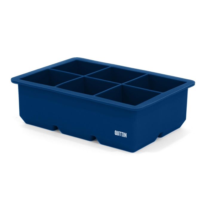 Inde Cubitera Flexible de Silicona para 6 Cubitos de Hielo Lua Quttin, 16.5x11.3x5 cm (24 Unidades)