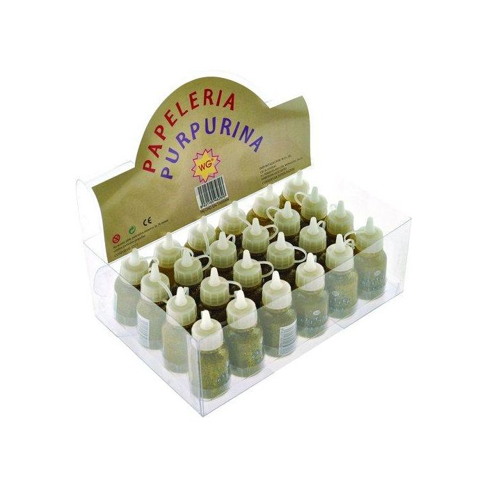 Purpurina Abaco Cola (Bote) Oro Expositor De 24