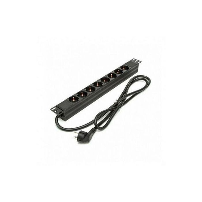 PHASAK Regleta 19" sin interruptor (1.8M) 8 tomas - Schuko PHASAK Regleta 19" sin interruptor (1.8M) 8 tomas - Schuko