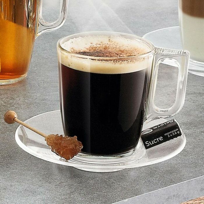 Juego de Tazas de Café Luminarc Nuevo Transparente Vidrio 90 ml 6 Piezas 1