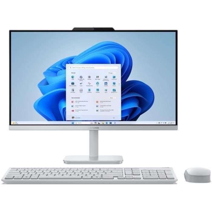 PC todo en uno LENOVO A100 | Windows 11 - 23.8 FHD - Intel N100 - 8 GB de RAM - SSD de 256 GB - Teclado y ratón inalámbricos