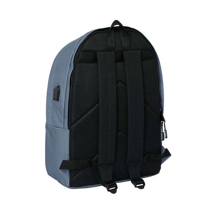 Safta Mochila Doble Portátil 15,6"+USB Munich Básicos Gris 31x44x18 cm 6