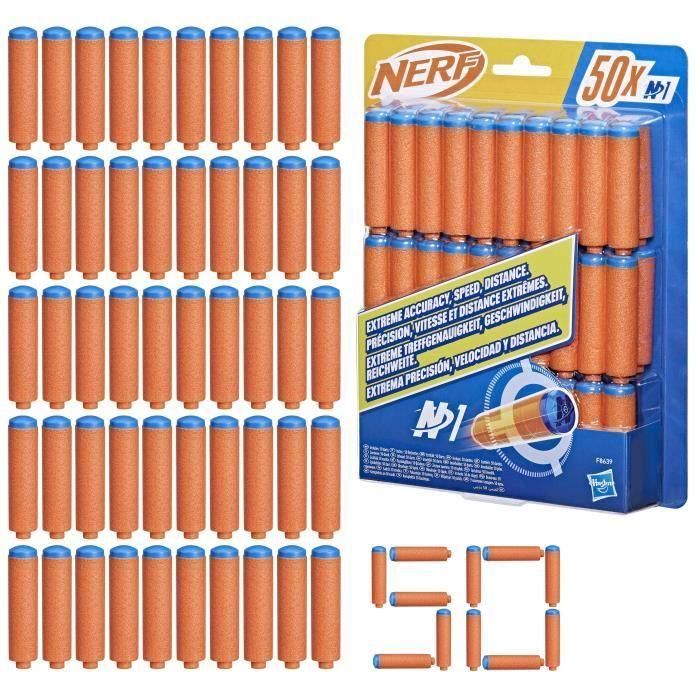 Nerf HAS1723588199327 Recambio de 50 Dardos de Espuma Nerf N Series N1, Compatibles con Lanzadores Nerf N Series Nerf HAS1723588199327 Recambio de 50 Dardos de Espuma Nerf N Series N1, Compatibles con Lanzadores Nerf N Series