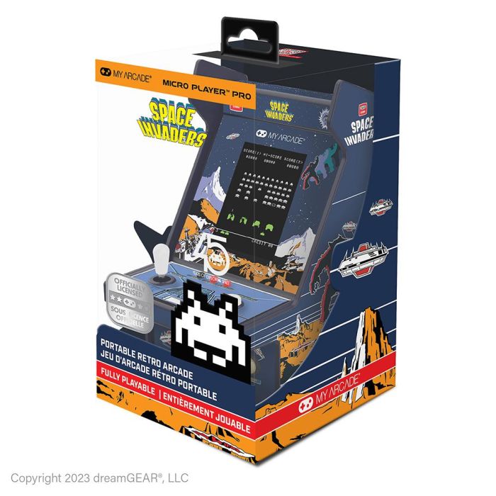 My Arcade Consola Retro Micro Player Pro Space Invaders Coleccionable 6.75" Oficial, Pantalla 2.75" Color HD, Altavoz, Jack 3.5mm 4 My Arcade Consola Retro Micro Player Pro Space Invaders Coleccionable 6.75" Oficial, Pantalla 2.75" Color HD, Altavoz, Jack 3.5mm 4