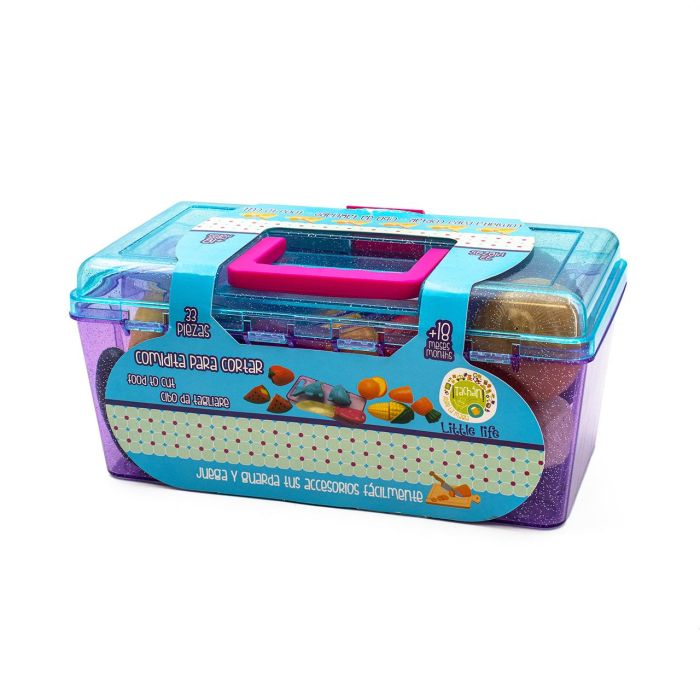 Tachan Juego de Alimentos para Cortar 33 Piezas, Maletín Transportable, Juguete de Imitación con Tabla y Cuchillo para Niños +18 meses 3 Tachan Juego de Alimentos para Cortar 33 Piezas, Maletín Transportable, Juguete de Imitación con Tabla y Cuchillo para Niños +18 meses 3