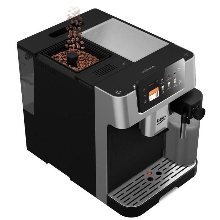 Cafetera con molinillo - BEKO - CEG7348X - 1350 W - 250 g de granos - Negro / Plata 5 Cafetera con molinillo - BEKO - CEG7348X - 1350 W - 250 g de granos - Negro / Plata 5