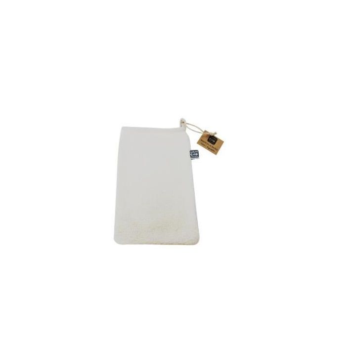 NATURASPA Manopla de Baño Exfoliante de Lino y Algodón para Higiene Diaria 21x14cm