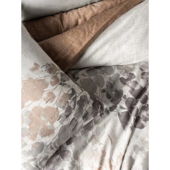 Juego de cama - 1 funda nórdica 220x240 cm + 2 fundas de almohada 60x60 cm - 100% algodón satén - Gris 1 Juego de cama - 1 funda nórdica 220x240 cm + 2 fundas de almohada 60x60 cm - 100% algodón satén - Gris 1