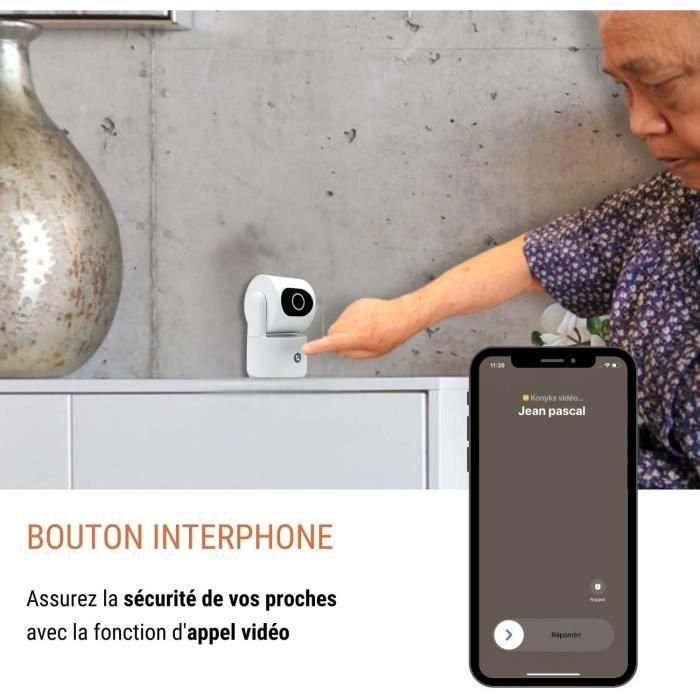 Cámara de vigilancia - KONYKS - CAMINI CARE 2 - Interior - Wifi con sirena y botón de videollamada 1 Cámara de vigilancia - KONYKS - CAMINI CARE 2 - Interior - Wifi con sirena y botón de videollamada 1