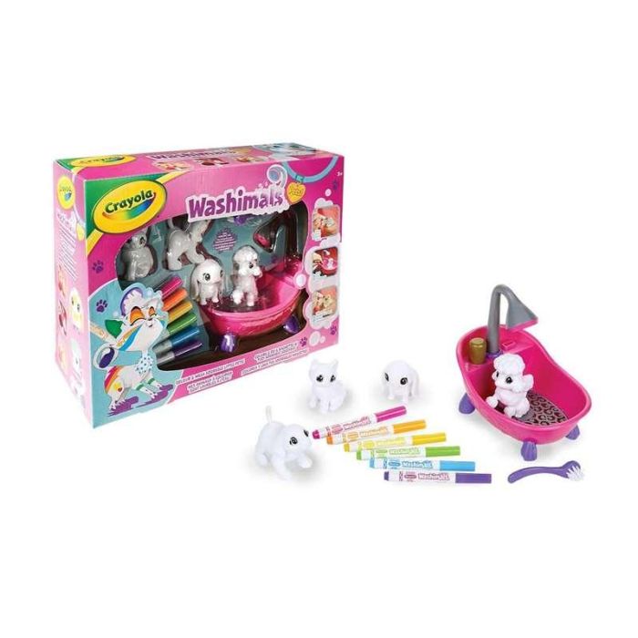 Crayola Bañera Washimals con 4 Mascotas Flocadas Decorables: Lava, Personaliza y Recrea. Juego Creativo +3 Años (32,5x11,5x24 cm) 4 Crayola Bañera Washimals con 4 Mascotas Flocadas Decorables: Lava, Personaliza y Recrea. Juego Creativo +3 Años (32,5x11,5x24 cm) 4