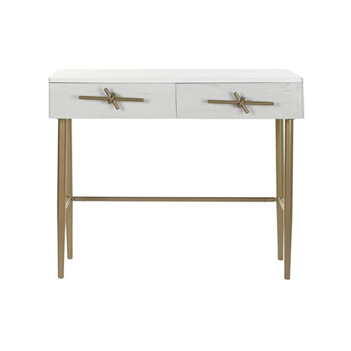 Recibidor DKD Home Decor Blanco Dorado 90 x 45 x 74 cm 3 Recibidor DKD Home Decor Blanco Dorado 90 x 45 x 74 cm 3