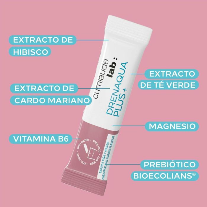 Cumlaude Lab Drenaqua Plus+ Sticks 14 Unidades 2 Cumlaude Lab Drenaqua Plus+ Sticks 14 Unidades 2