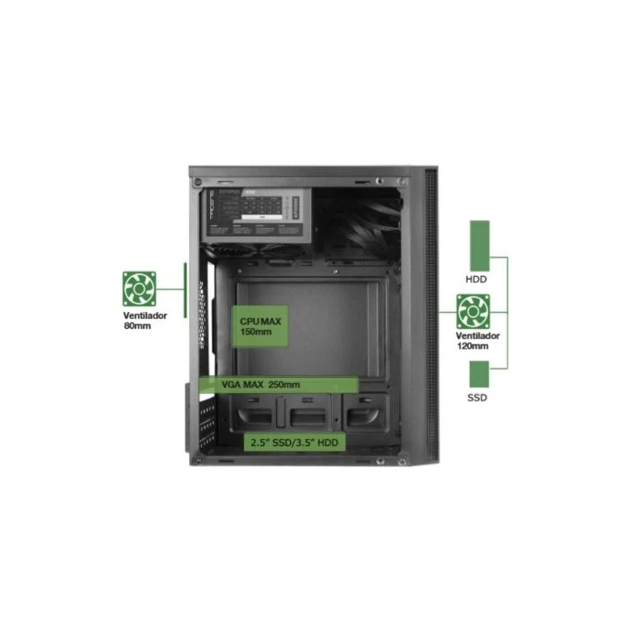 Tacens AC5500 Caja Mini Torre Micro-ATX / Mini-ITX con Fuente 500W