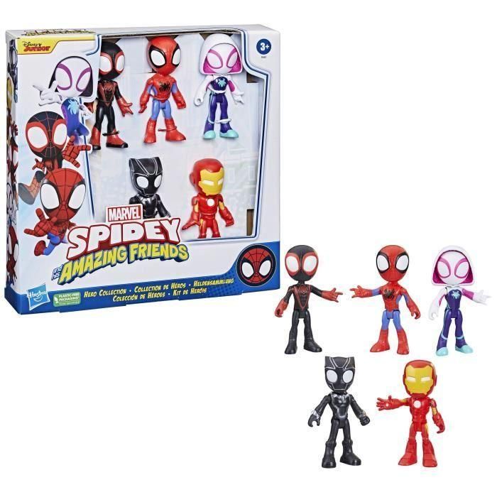 Pack 5 figuras Spidey Colección Hero, juguete infantil, Spidey y sus Extraordinarios Amigos, A partir de 3 años 1