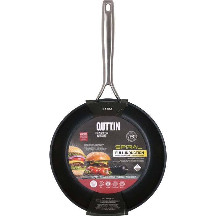 Sartén de aluminio forjado 24 cm Full Spiral Quttin (4 Unidades) 1 Sartén de aluminio forjado 24 cm Full Spiral Quttin (4 Unidades) 1