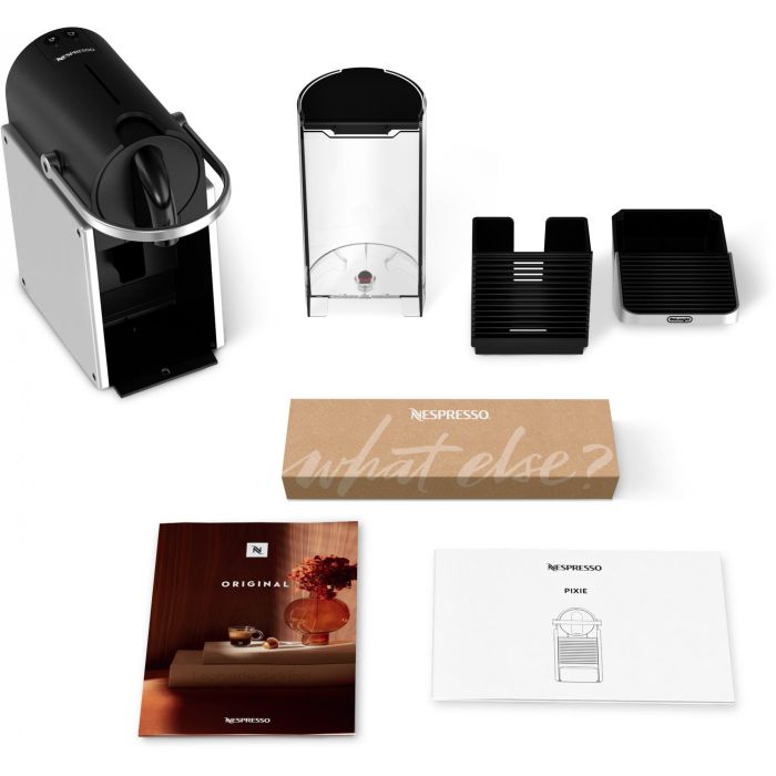 DeLonghi Máquina de Café Nespresso Pixie EN127.BL Plata/Negra 2 DeLonghi Máquina de Café Nespresso Pixie EN127.BL Plata/Negra 2