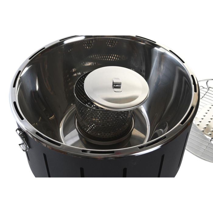 Barbacoa DKD Home Decor Negro Plateado 34.5 x 25 x 34.5 cm 3 Barbacoa DKD Home Decor Negro Plateado 34.5 x 25 x 34.5 cm 3