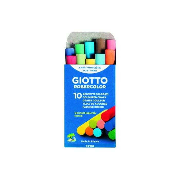 Giotto Tizas Robercolor Antipolvo Colores Surtidos Caja 10 Ud 1