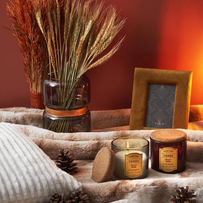 Home Deco Factory Jarrón Marrón-Dorado Vidrio Altura 20,5 cm 6