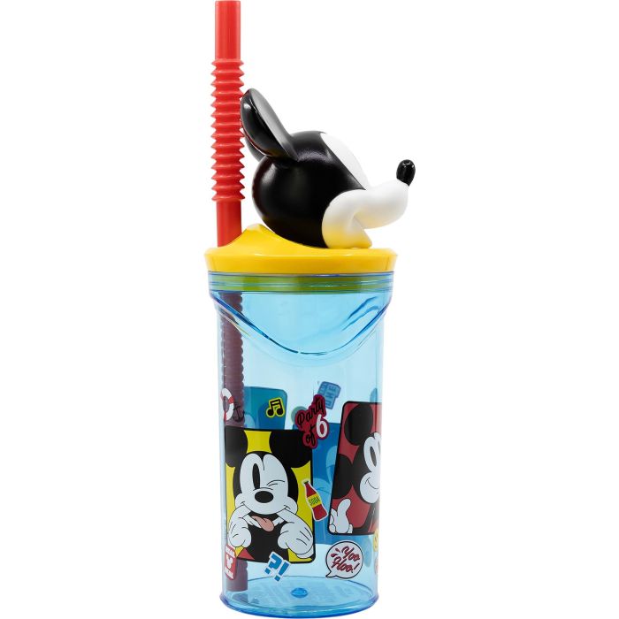 Disney Vaso 3D Mickey Mouse con Pajita Integrada 360ml CZ11336 1