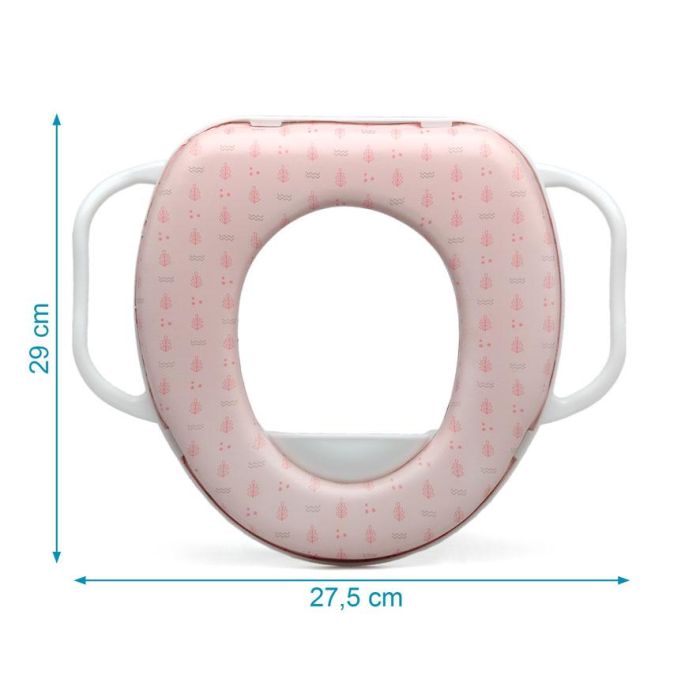 KioKids Petits Moments Reductor WC Rosa con Asas y Protector de Salpicaduras para Niños +12 Meses 2