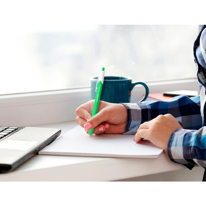 Q-connect Bolígrafo Retráctil Biodegradable KF14625, Tinta Azul 5