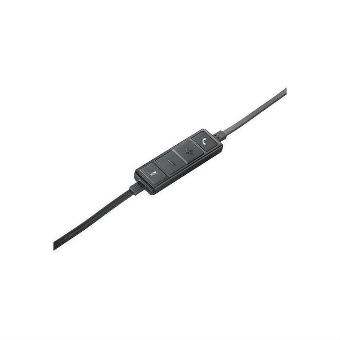 Logitech 981-000519 Auriculares H650e Profesionales USB con Micrófono, Cancelación de Ruido y Controles en Cable, Negros 2 Logitech 981-000519 Auriculares H650e Profesionales USB con Micrófono, Cancelación de Ruido y Controles en Cable, Negros 2