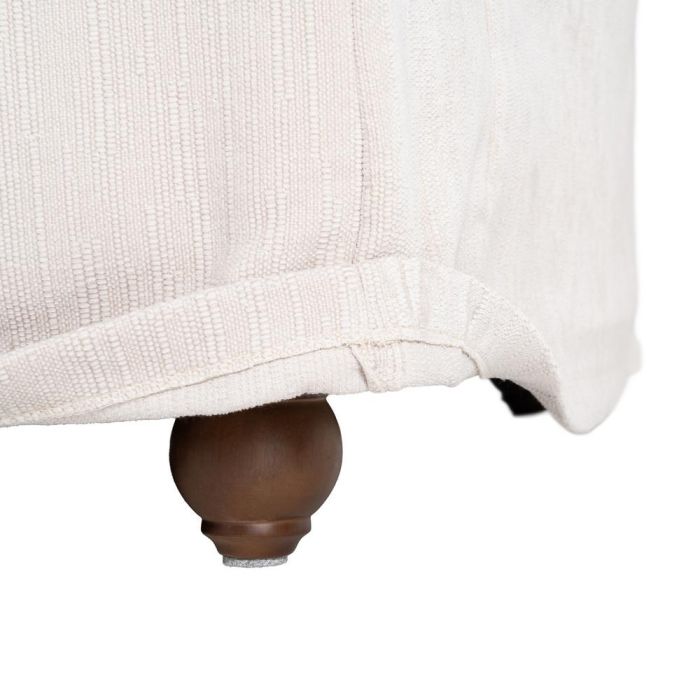 Sofá 3 Plazas Crema Tejido 221 X 103 X 72 cm