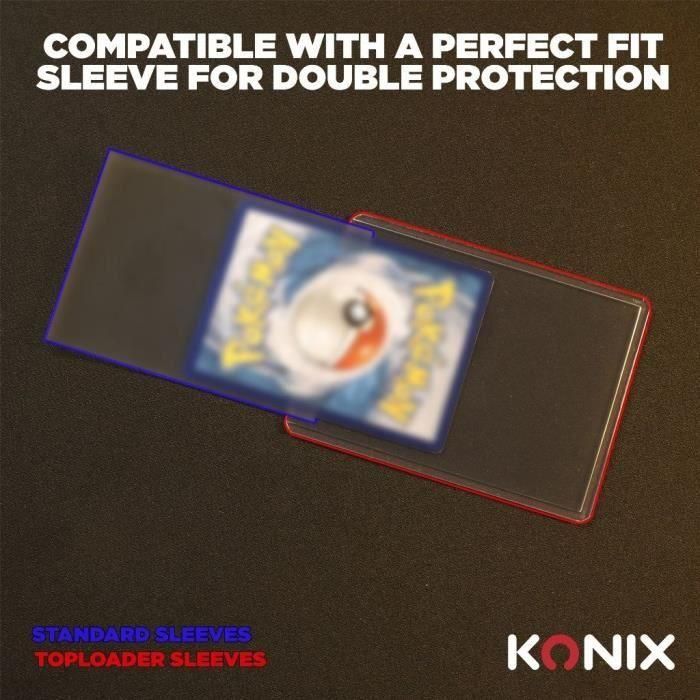 Fundas para cartas - KONIX - Fundas duras - 25 bolsillos - Compatible con Magic The Gathering y Pokémon - Transparente 5 Fundas para cartas - KONIX - Fundas duras - 25 bolsillos - Compatible con Magic The Gathering y Pokémon - Transparente 5
