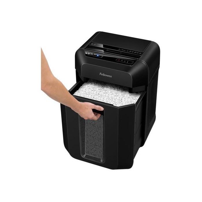 Fellowes 90M Aktenvernichter Autofeed Partikelschnitt 90 Blatt 4x12mm P-4 Negro 5