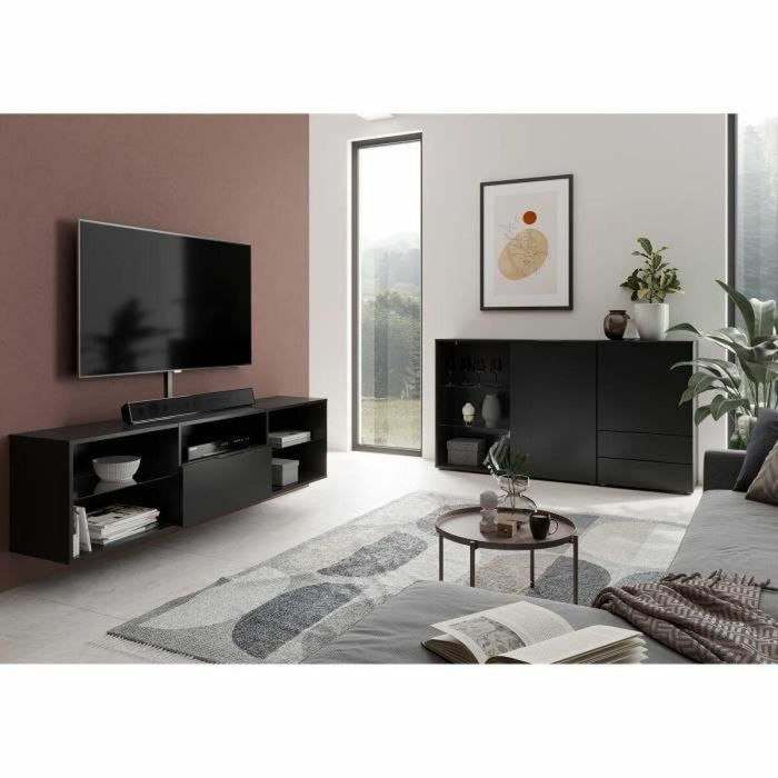 FMD Mueble Bajo TV/Hifi FMD4029494126405 Negro L153,5 x H52 x D31,5 cm 3