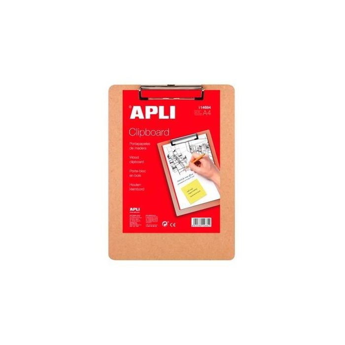 Apli Clipboard Madera A4 Marrón Apli Clipboard Madera A4 Marrón