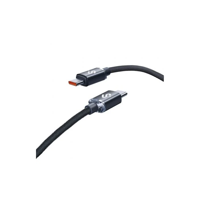 Subblim Cable USB-C a USB-C Optimus 60W 480Mbps 2m Negro Carga Rápida Nylon Trenzado PD