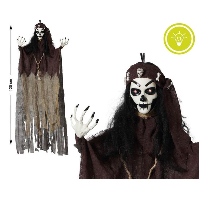 Accesorio Decoración Halloween Colgante Gitana Fantasma 60*12*120 cm Con Luz