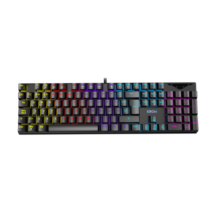 KROM Kasic Teclado Mecánico USB QWERTY Inglés Negro LED RGB para Gaming KROM Kasic Teclado Mecánico USB QWERTY Inglés Negro LED RGB para Gaming