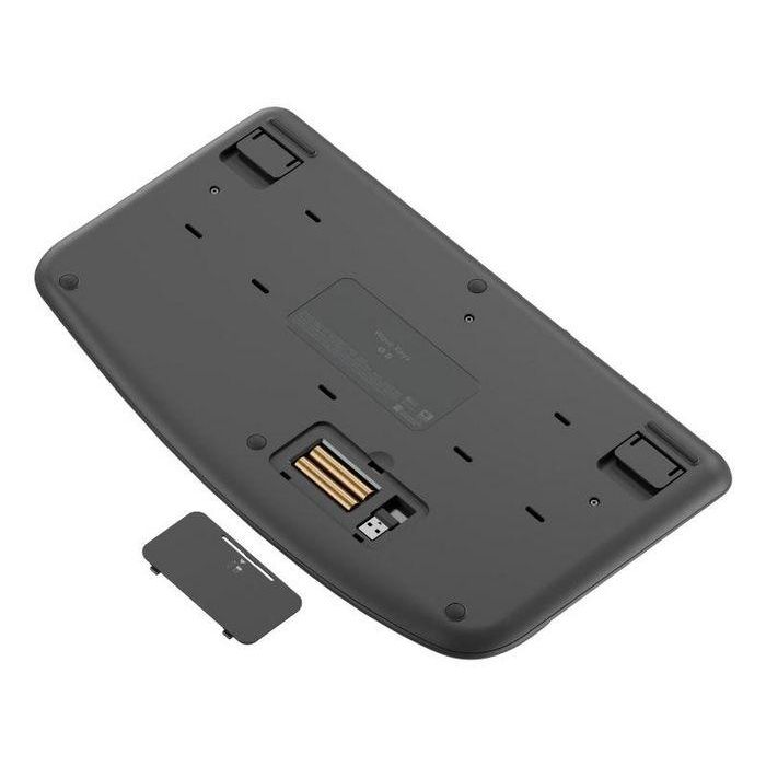 Logitech Wave Keys Teclado Ergonómico Inalámbrico con Reposamuñecas Acolchado y Diseño Ondulado, para Múltiples Dispositivos 2