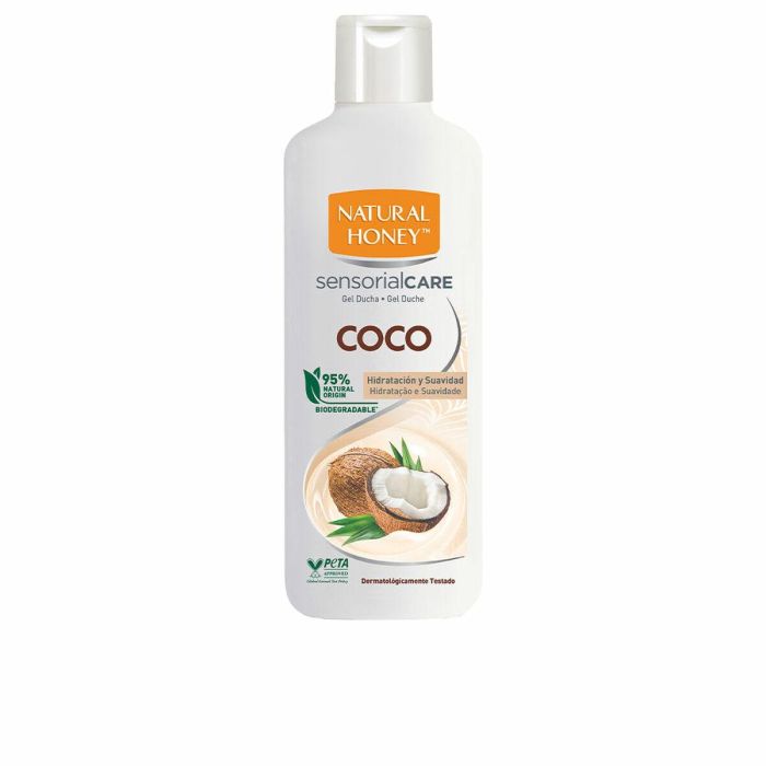Natural Honey COCO ADDICTION Gel de Ducha Hidratante y Suavizante, Aroma Coco Tropical para Cuidado Corporal 600 ml