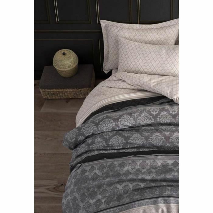 Juego de funda nórdica Gris Cama de 200 3 Piezas 1 Juego de funda nórdica Gris Cama de 200 3 Piezas 1